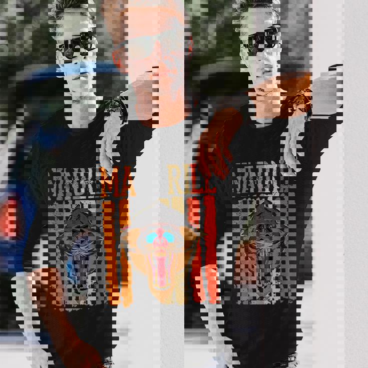 マンドリル 霊長類 マンドリル 動物生物学者 サバンナ動物園 長袖Tシャツ 彼への贈り物