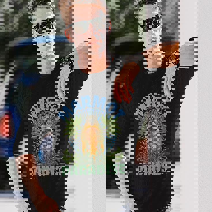 マーモッツキュート-アニマルアースデイマーモット愛好家 長袖Tシャツ 彼への贈り物