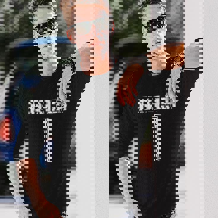 マーラー第1番 交響曲 面白い スポーツ オーケストラ 音楽 長袖Tシャツ 彼への贈り物