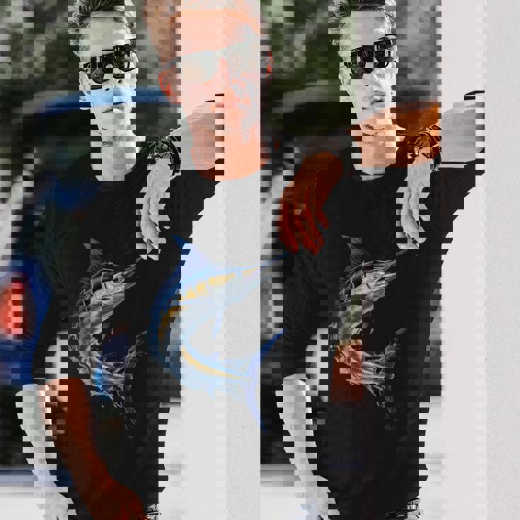 マーリンフィッシュ 長袖Tシャツ 彼への贈り物