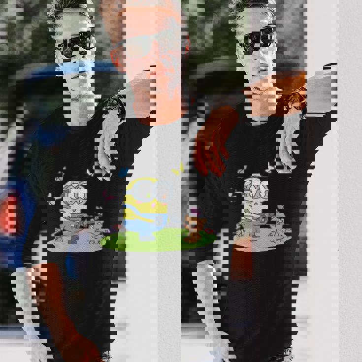 ミニオンズ ボブ&ティム バタフライ ピクニック 前後 長袖Tシャツ 彼への贈り物