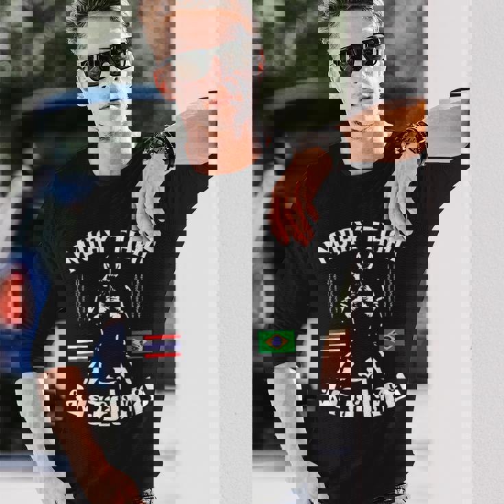 ムエタイ ブラジル ブラジル 格闘技 タイ 長袖Tシャツ 彼への贈り物