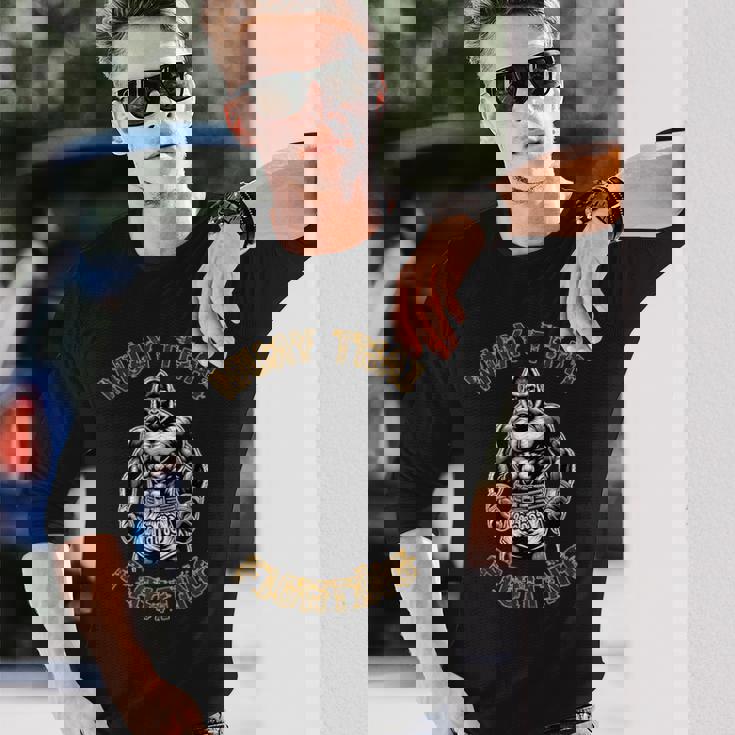 ムエタイ・ゴリラ ゴリラ・キックボクシング・タイ・ボクシング 長袖Tシャツ 彼への贈り物