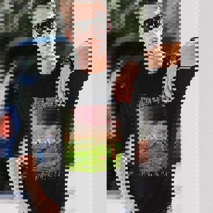 メガデス-ユーサナシア 長袖Tシャツ 彼への贈り物