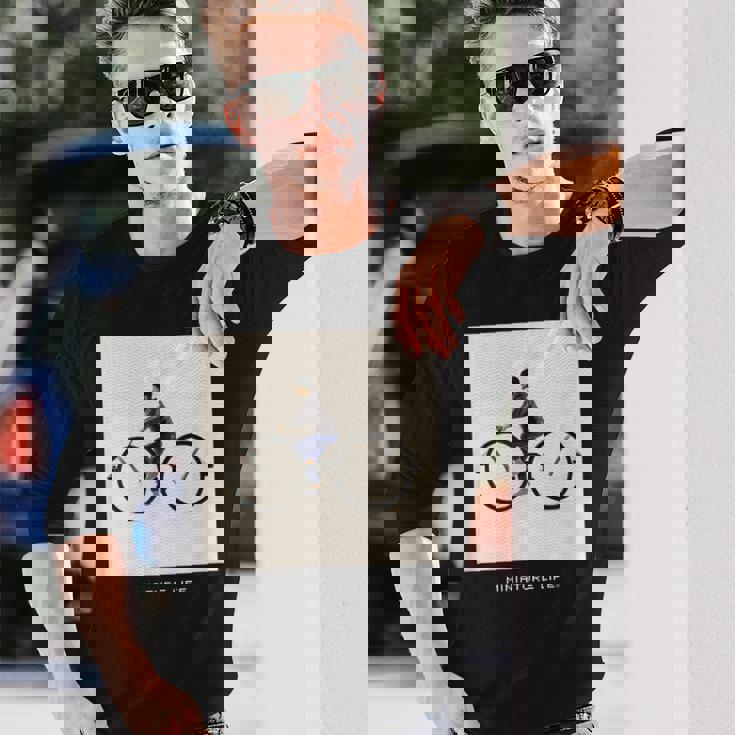 メガネでかけ回る 長袖Tシャツ 彼への贈り物