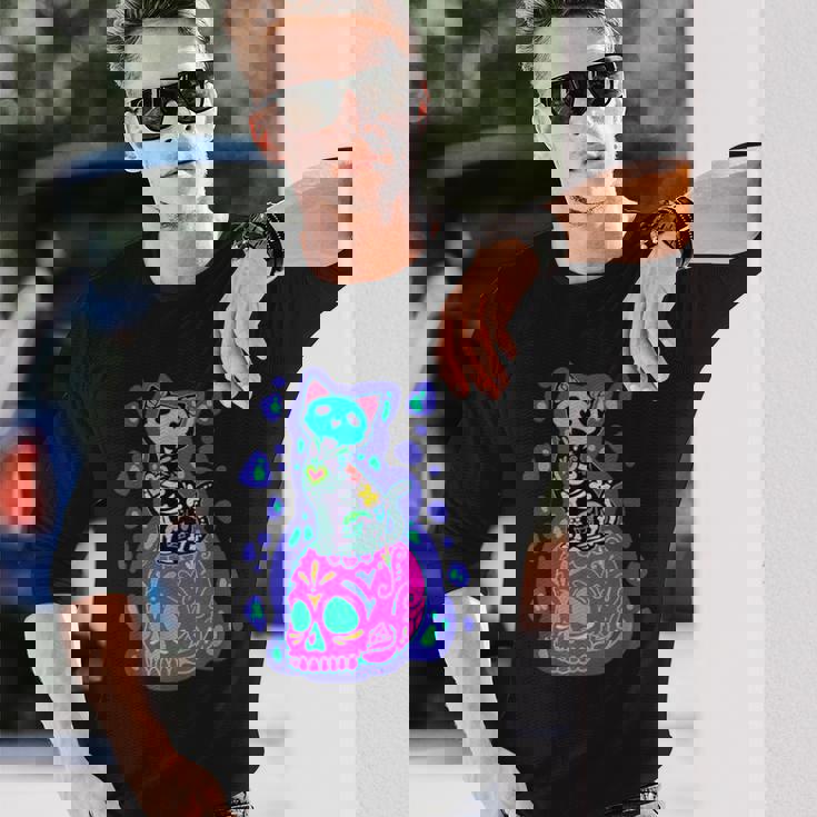 メキシコ シュガースカル メキシカン 長袖Tシャツ 彼への贈り物