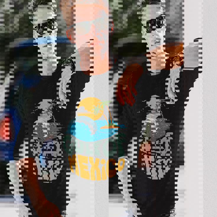 メキシコ湾 1550 レトロ ビーチ ゴルフォ・デ・メキシコ メンズ レディース 長袖Tシャツ 彼への贈り物