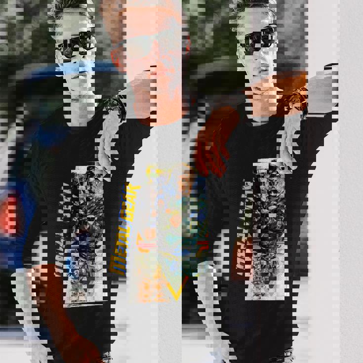 メタルギアボックス アート タクティカル スパイ活動 レトロゲーマー 長袖Tシャツ 彼への贈り物