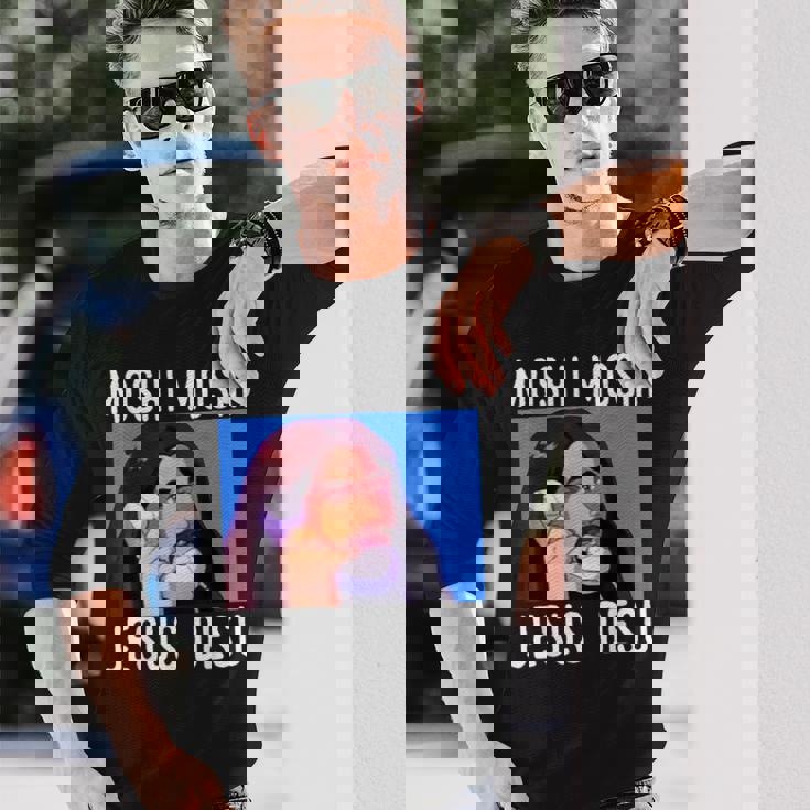 モシ・モシ・ジーザス・デス面白い 長袖Tシャツ 彼への贈り物