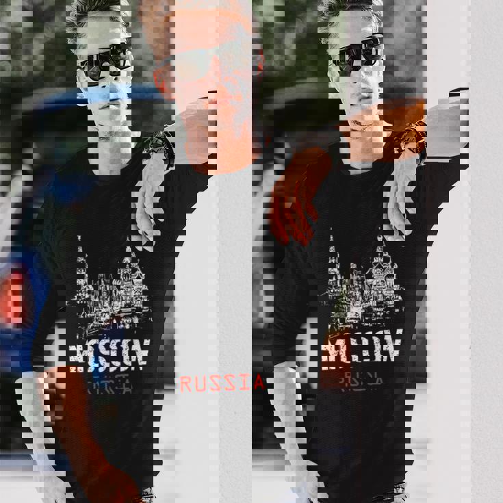 モスクワ ロシア 長袖Tシャツ 彼への贈り物