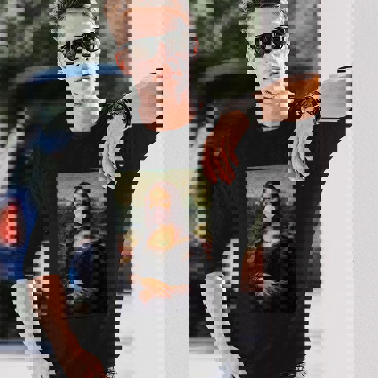 モナリザ チューインガム レオナルド・ダ・ヴィンチ 長袖Tシャツ 彼への贈り物