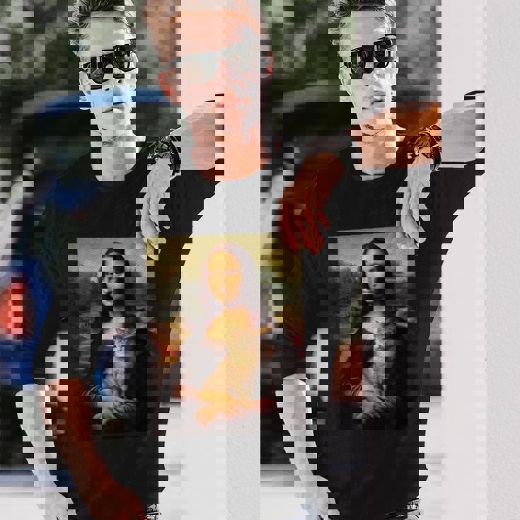 モナリザ 猫 長袖Tシャツ 彼への贈り物