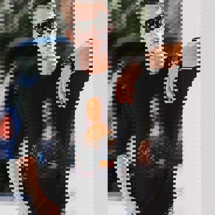 モナリザ 面白いtシャツ ジム 筋トレ ダイエット メンズ おもしろ 面白い 服 おもしろグッズ ネタ 長袖Tシャツ 彼への贈り物