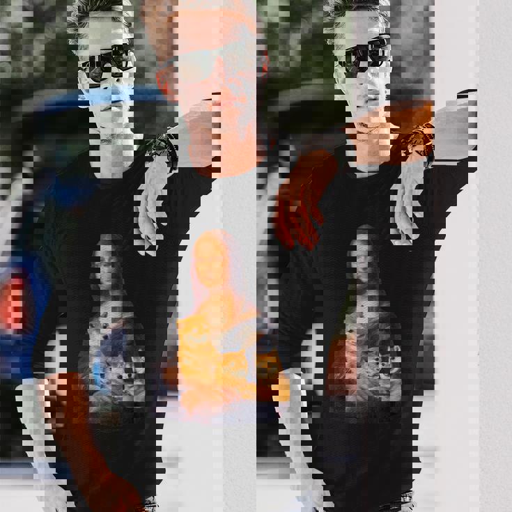 モナリザ 面白いtシャツ 柴犬 イヌ わんこ メンズ 犬好き グッズ かわいい おもしろ 面白い 服 ネタ 長袖Tシャツ 彼への贈り物