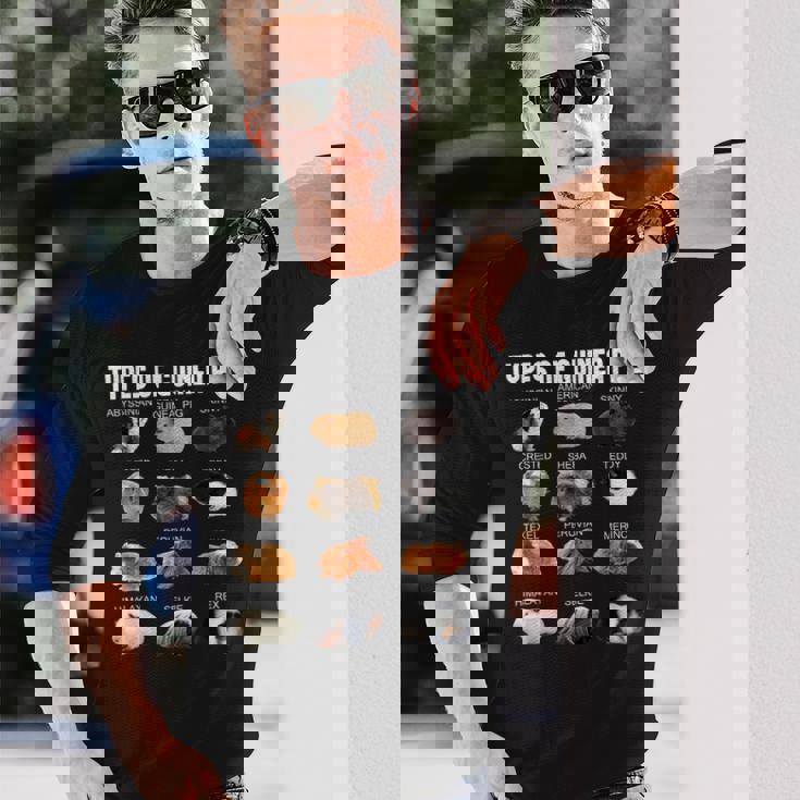 モルモットの種類 ふわふわポテト愛好家 キッズ ペット モルモット。 長袖Tシャツ 彼への贈り物