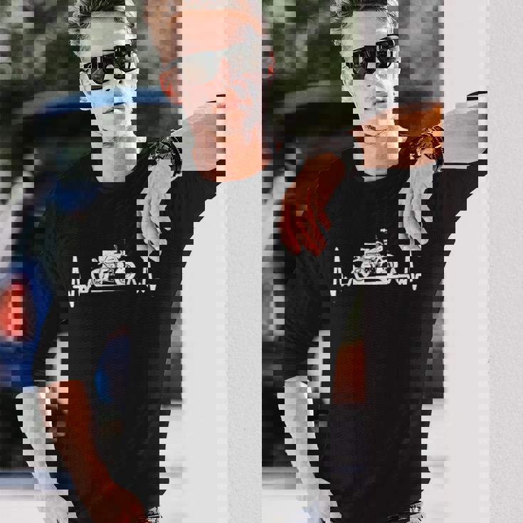 モンキー Z50 原付バイク ハートビート ヴィンテージ 日本 長袖Tシャツ 彼への贈り物