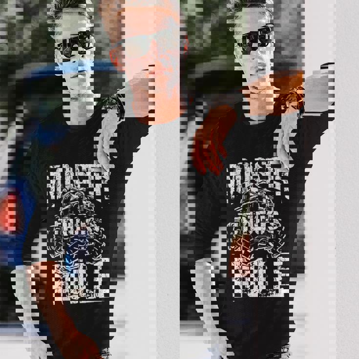 モンスタートラックルールジャムモンスタートラックボーイズ 長袖Tシャツ 彼への贈り物