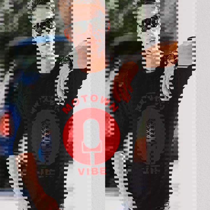 モータウン マイク バイブ ミュージック 長袖Tシャツ 彼への贈り物