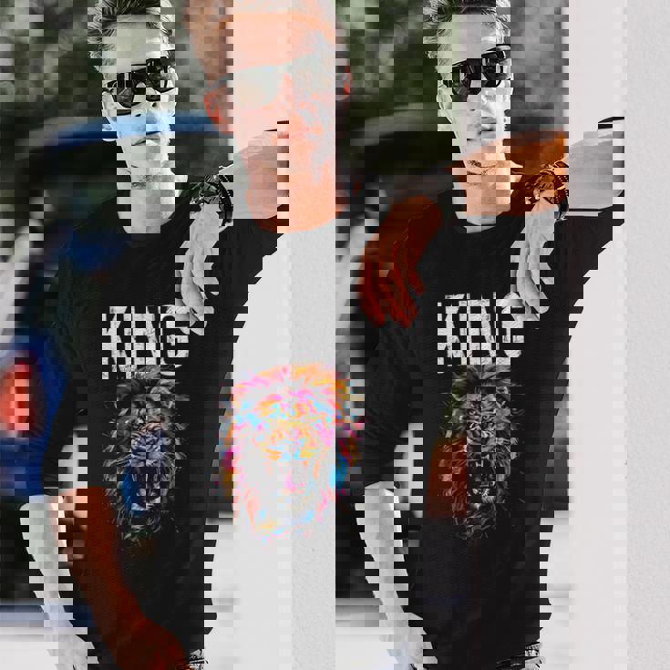 ユダのライオン 王 アフリカ ジャマイカ レゲエ ヘブライ語 イスラエル人 長袖Tシャツ 彼への贈り物