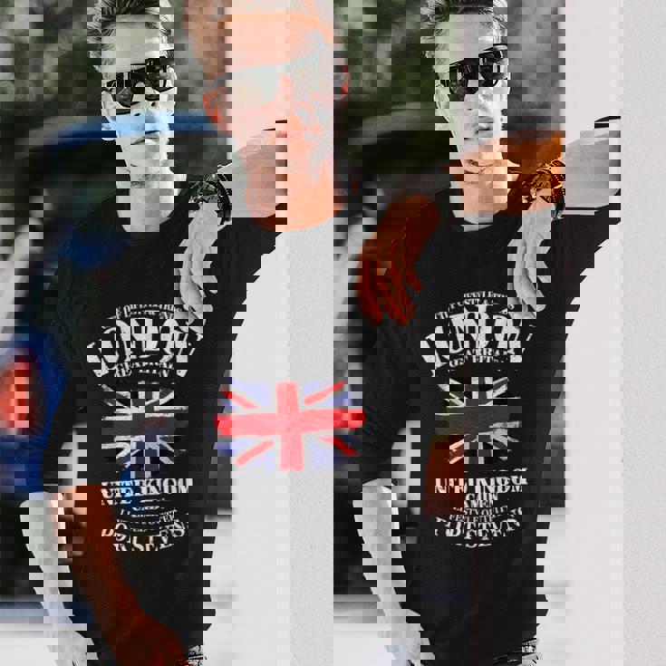 ユニオンジャック イギリス国旗 イギリス国旗 ロンドン 長袖Tシャツ 彼への贈り物