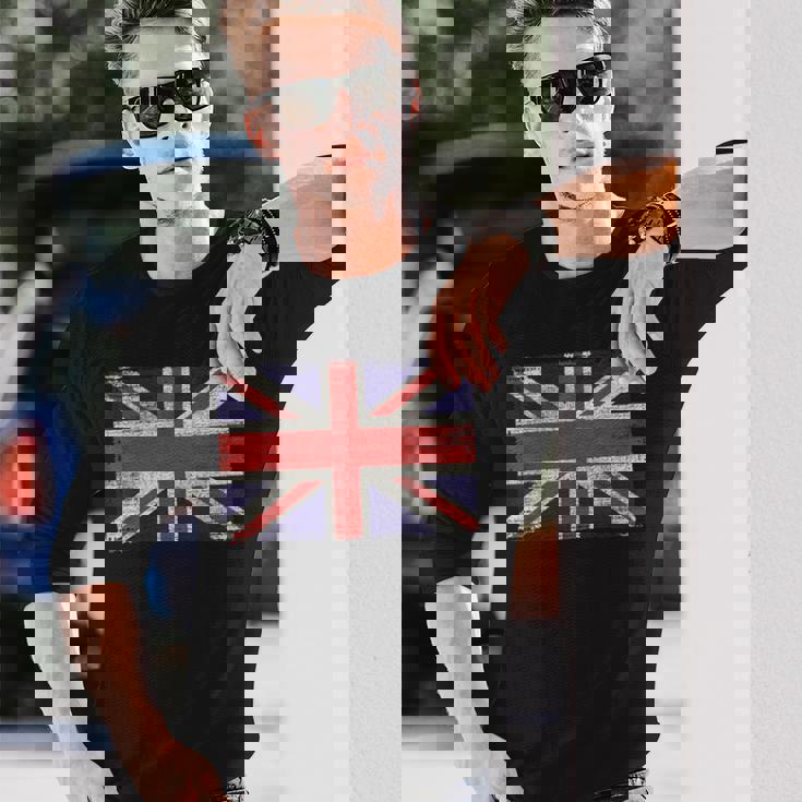 ユニオンジャック ヴィンテージ 英国国旗 ブリティッシュレトロフラッグ 長袖Tシャツ 彼への贈り物