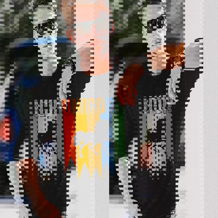 ユニコーン ユニコーン グッズ 長袖Tシャツ 彼への贈り物