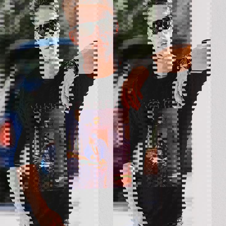 ヨハネス フェルメール 芸術家のための芸術 地理学者 長袖Tシャツ 彼への贈り物