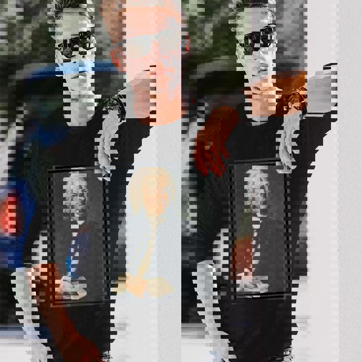 ヨハン・セバスチャン・バッハの絵画の肖像画1748 長袖Tシャツ 彼への贈り物