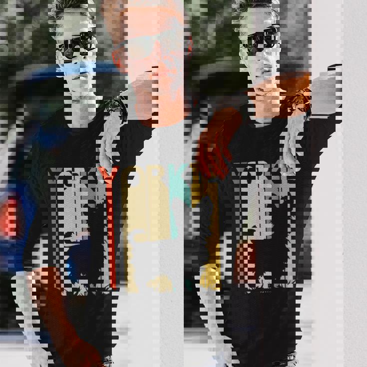 ヨークシャーテリア犬 長袖Tシャツ 彼への贈り物