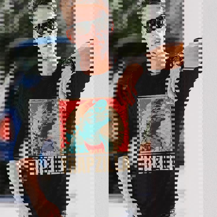 ラップトラップ 音楽 面白い ラッパー 映画好き 長袖Tシャツ 彼への贈り物