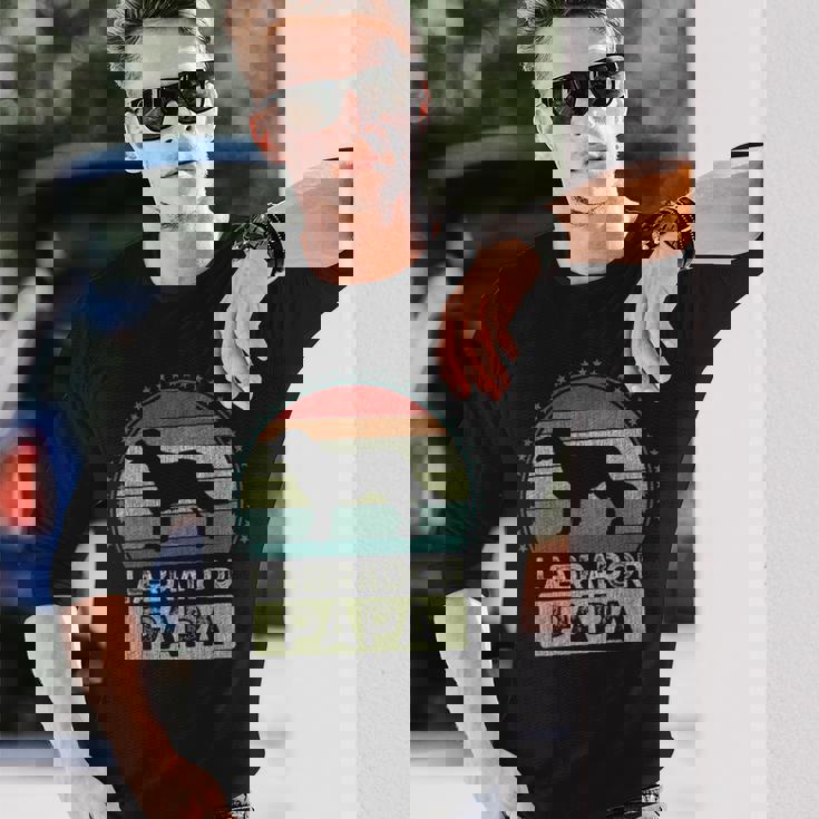 ラブラドール・パパ 父の日 ラブラドール・レトリーバー 長袖Tシャツ 彼への贈り物