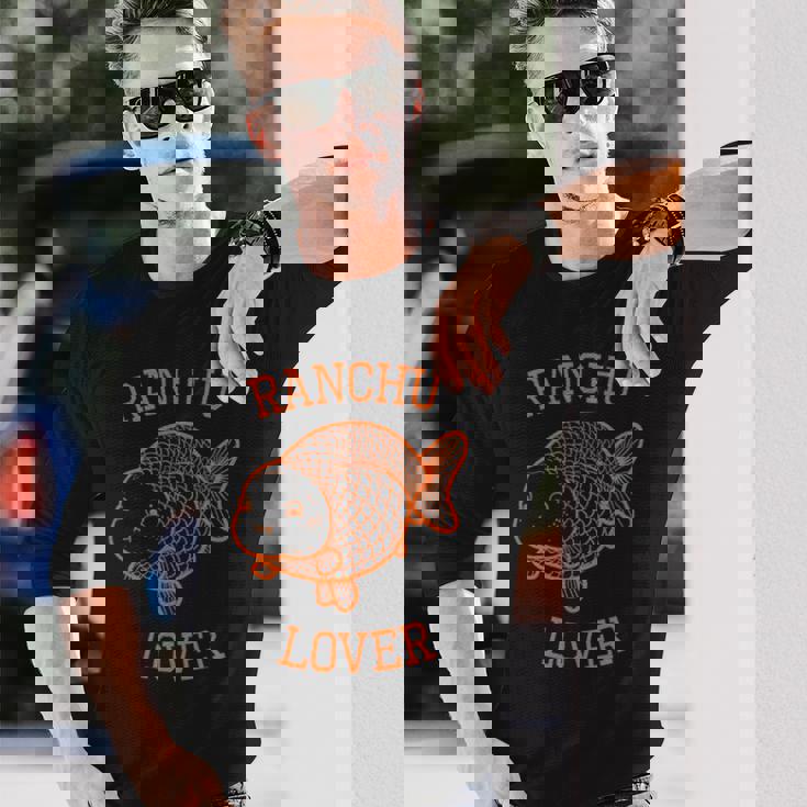 ランチュウ金魚 長袖Tシャツ 彼への贈り物