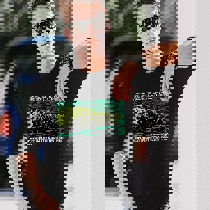 リジェクト・ヒューマニティ カエルに戻る 日本語 長袖Tシャツ 彼への贈り物