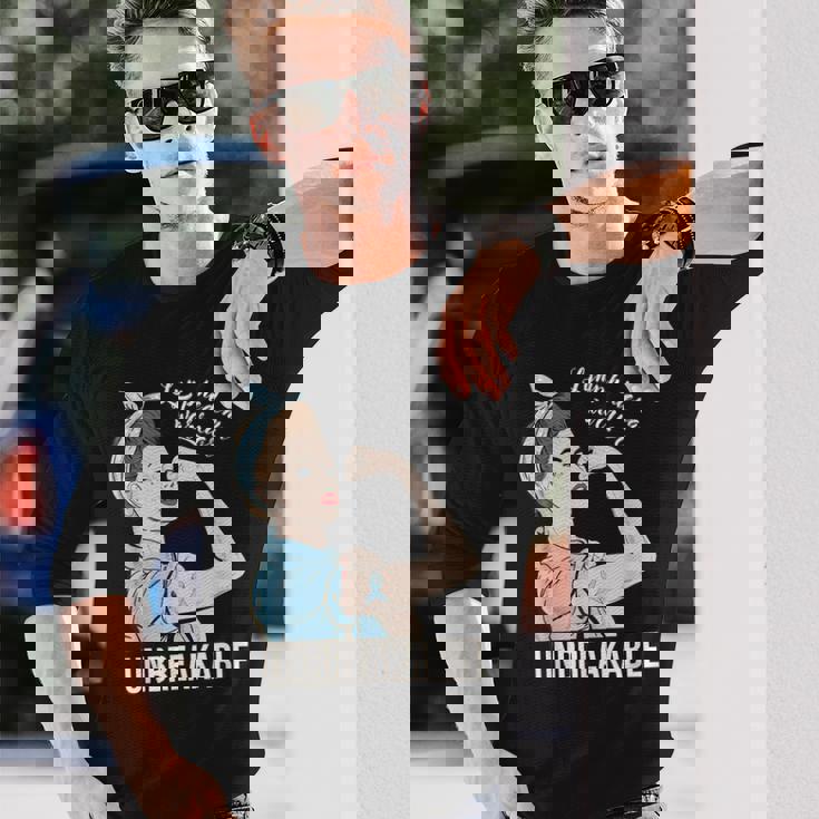 リンパ浮腫の意識 彼女の戦士 壊れないサポート 長袖Tシャツ 彼への贈り物