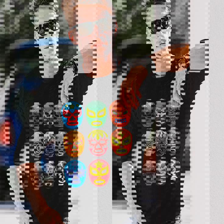 ルチャリブレ レスラーマスク かわいいフリーファイティングギフト 長袖Tシャツ 彼への贈り物