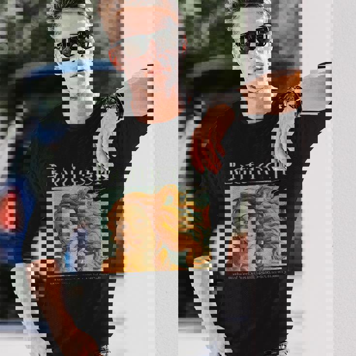 ルネッサンス美的ボッティチェリ ヴィーナスの誕生 アートデザイン 長袖Tシャツ 彼への贈り物