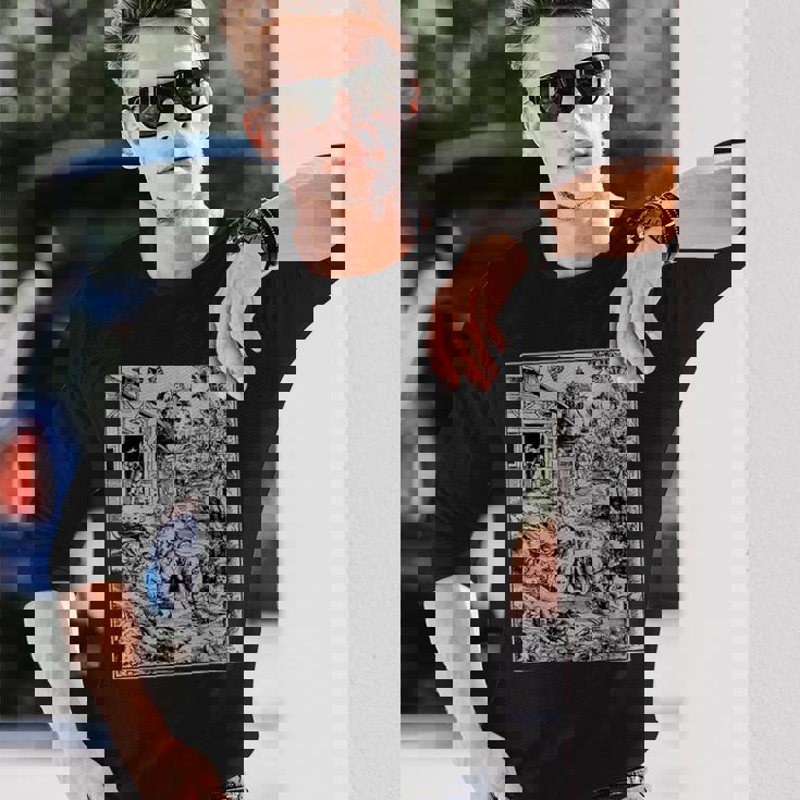 ルーカス・クラナッハによる人狼の攻撃 ゴシック グランジー オカルトアート 長袖Tシャツ 彼への贈り物