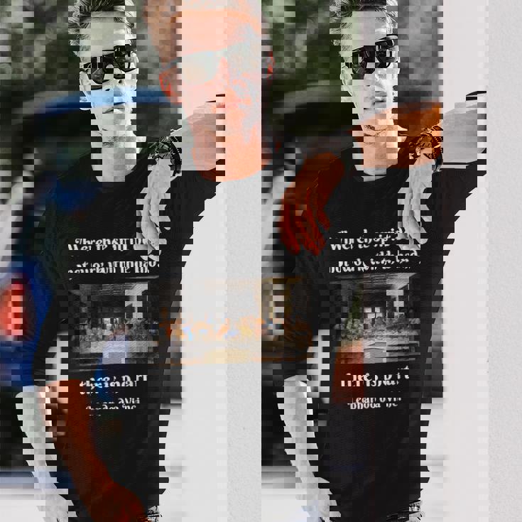 レオナルド・ダ・ヴィンチ 最後の晩餐 絵画 名画 天才美術 長袖Tシャツ 彼への贈り物