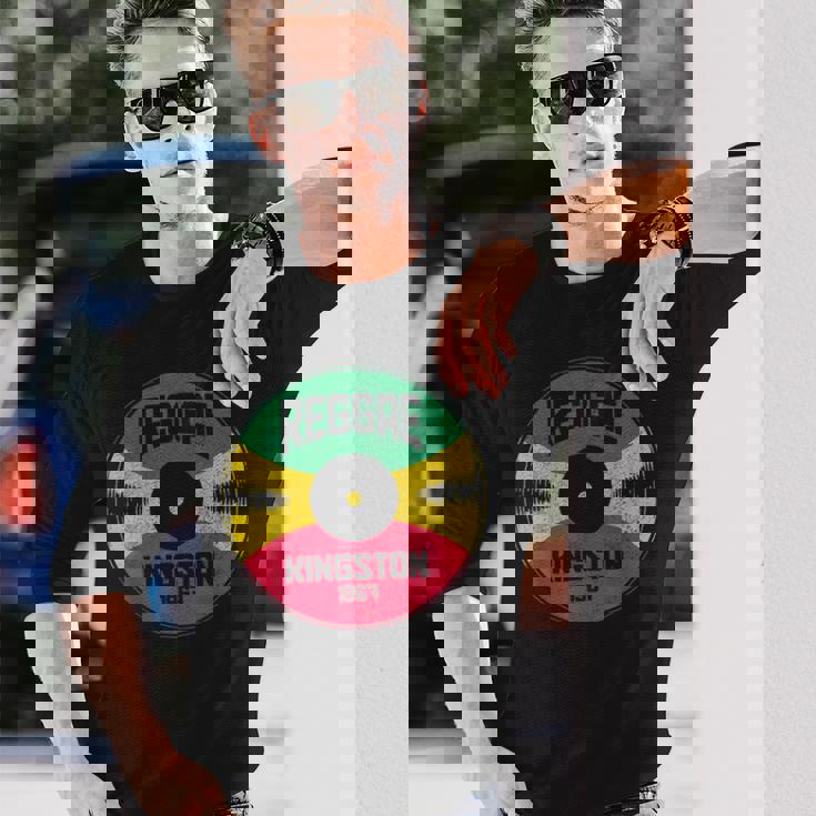 レゲエ ミュージック ビニールレコード キングストン ジャマイカ ヴィンテージ ジャマイカ 長袖Tシャツ 彼への贈り物