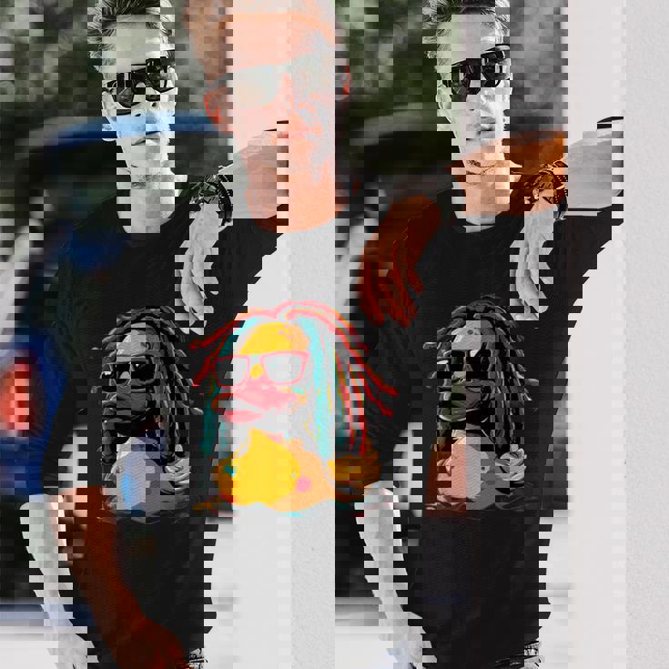 レゲエ ラバー アヒル ゴム アヒルの子 ジャマイカ ジャマイカ ルーツ 長袖Tシャツ 彼への贈り物