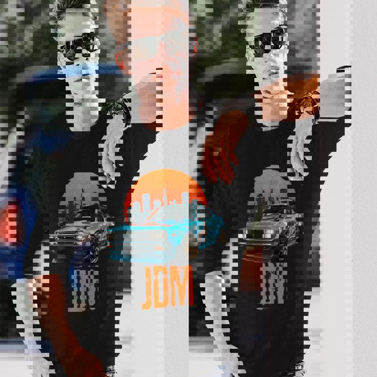 レトロ Jdm 和 ドリフト レーシング チューニング 車 東京 スカイライン 長袖Tシャツ 彼への贈り物