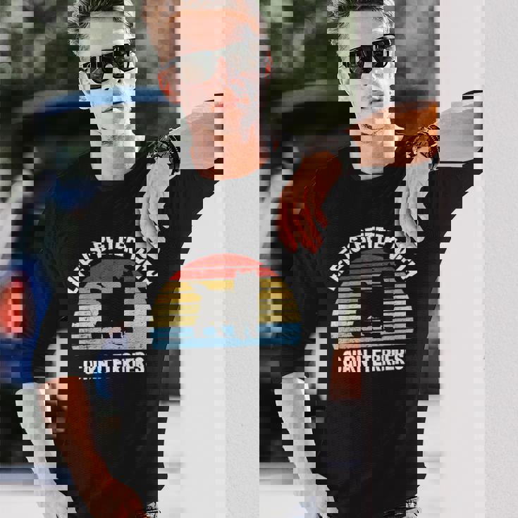 レトロ ケアンテリア 犬 長袖Tシャツ 彼への贈り物