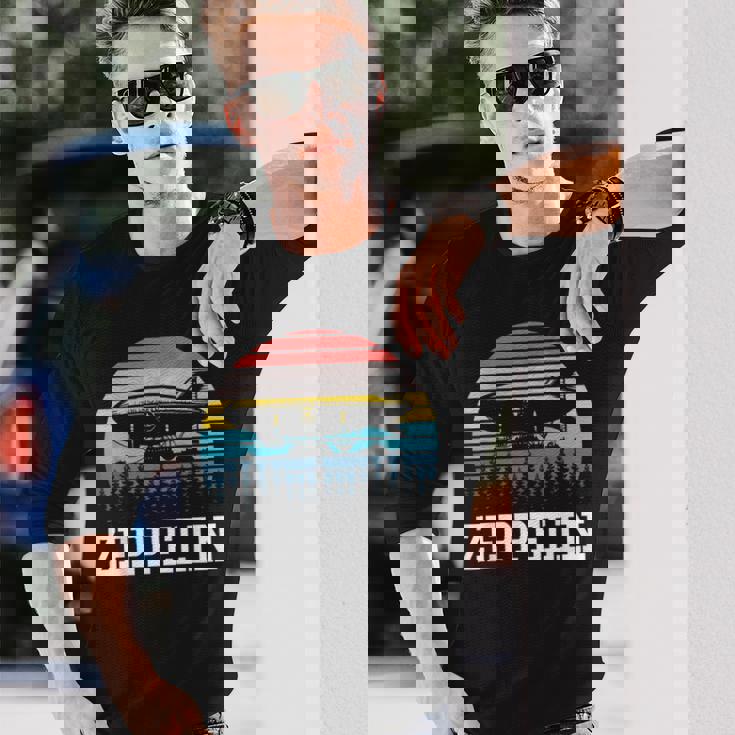 レトロ ツェッペリン 70年代 80年代 飛行船 ツェッペリン ツェップリン 長袖Tシャツ 彼への贈り物