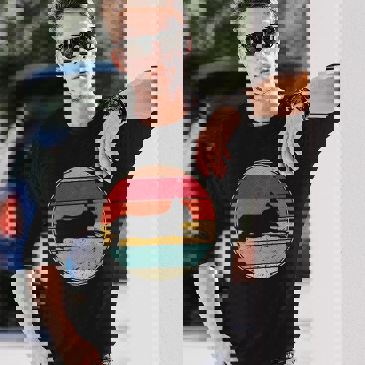 レトロ パタゴニア ヴィンテージ パタゴニアン シルエット 動物 動物園 長袖Tシャツ 彼への贈り物