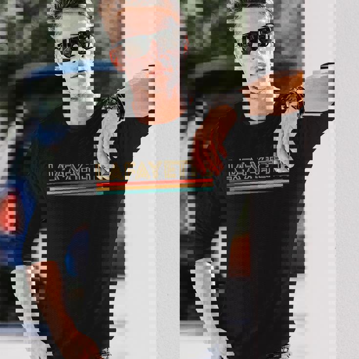 レトロ ラファイエット ルイジアナ 長袖Tシャツ 彼への贈り物