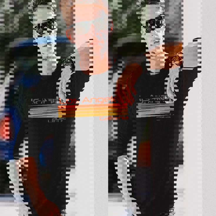 レトロ ロサンゼルス カリフォルニア 長袖Tシャツ 彼への贈り物