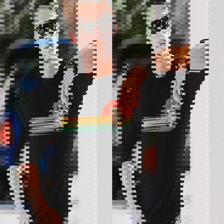 レトロ ヴィンテージ カワイイ ハムスター げっ歯類 ペット 動物 ハムスター 恋人 長袖Tシャツ 彼への贈り物