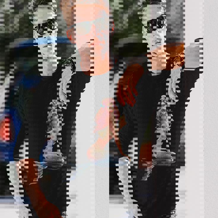 レトロ ヴィンテージ ピンナップ ガール マーメイド 長袖Tシャツ 彼への贈り物