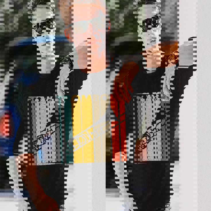 レトロトロンボーン I 吹奏楽部 I ミュージシャン I トロンボーン 長袖Tシャツ 彼への贈り物