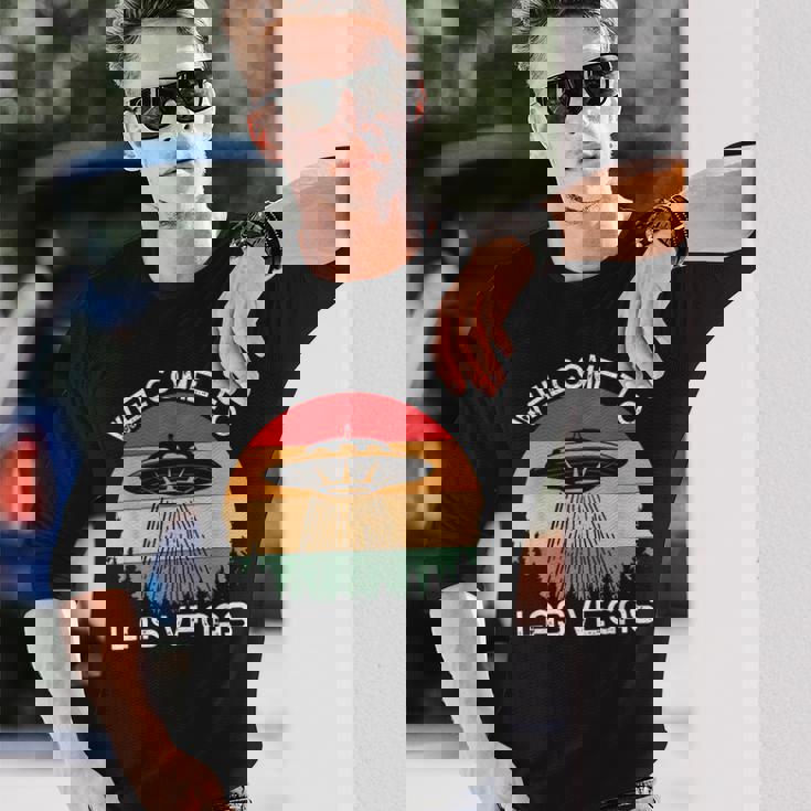 レトロベガス Ufo サイティング エイリアン メンズ レディース 長袖Tシャツ 彼への贈り物